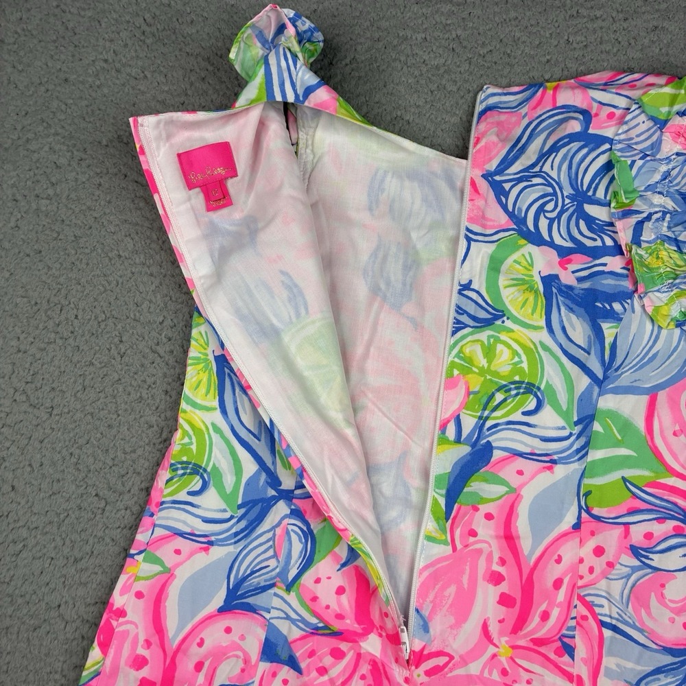 Lilly Pulitzer Steffi Stretch Dress Women's 12 Pink Floral Tropical Shift - Picture 10 of 14